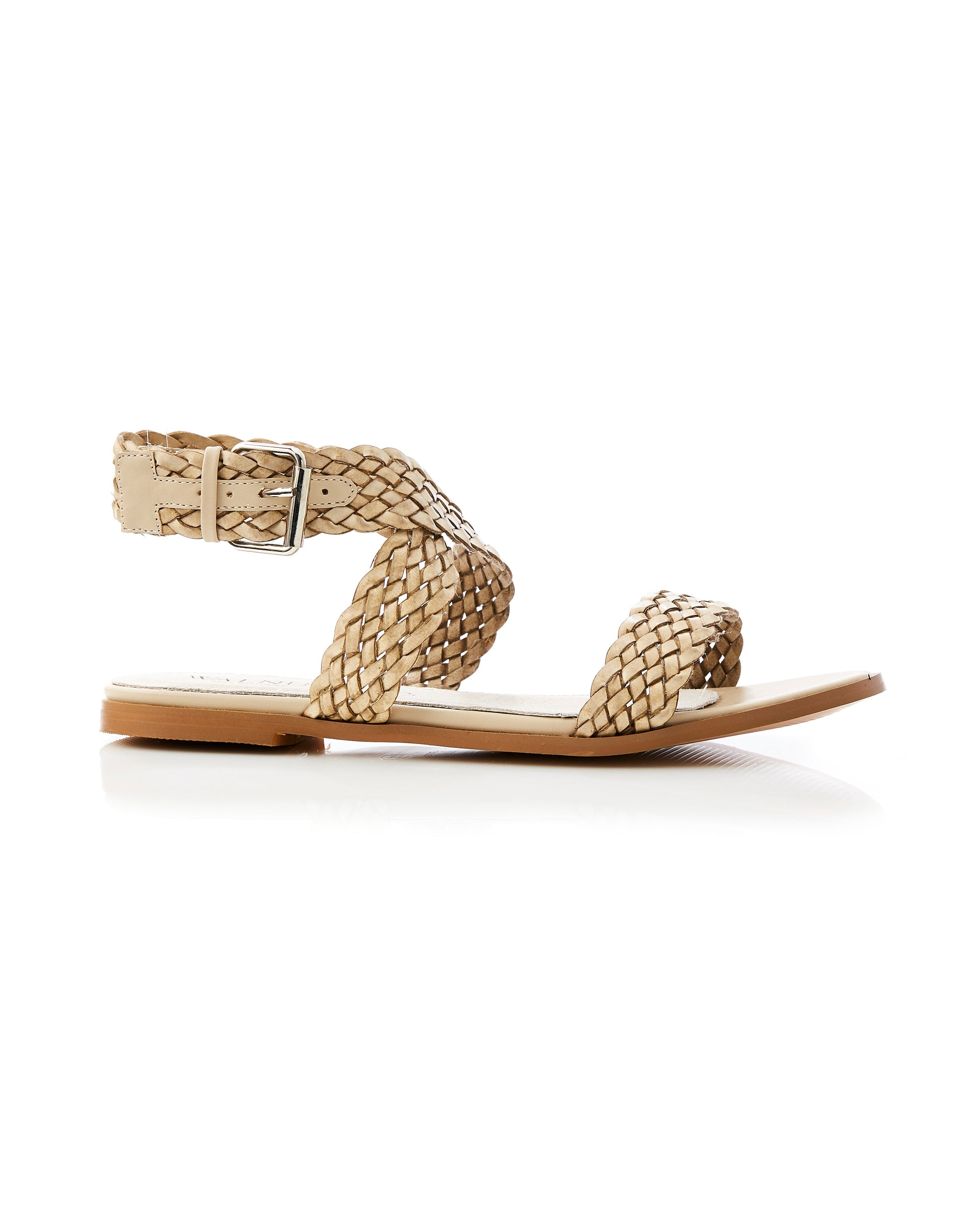 Allegra Flat Sandal Stone side