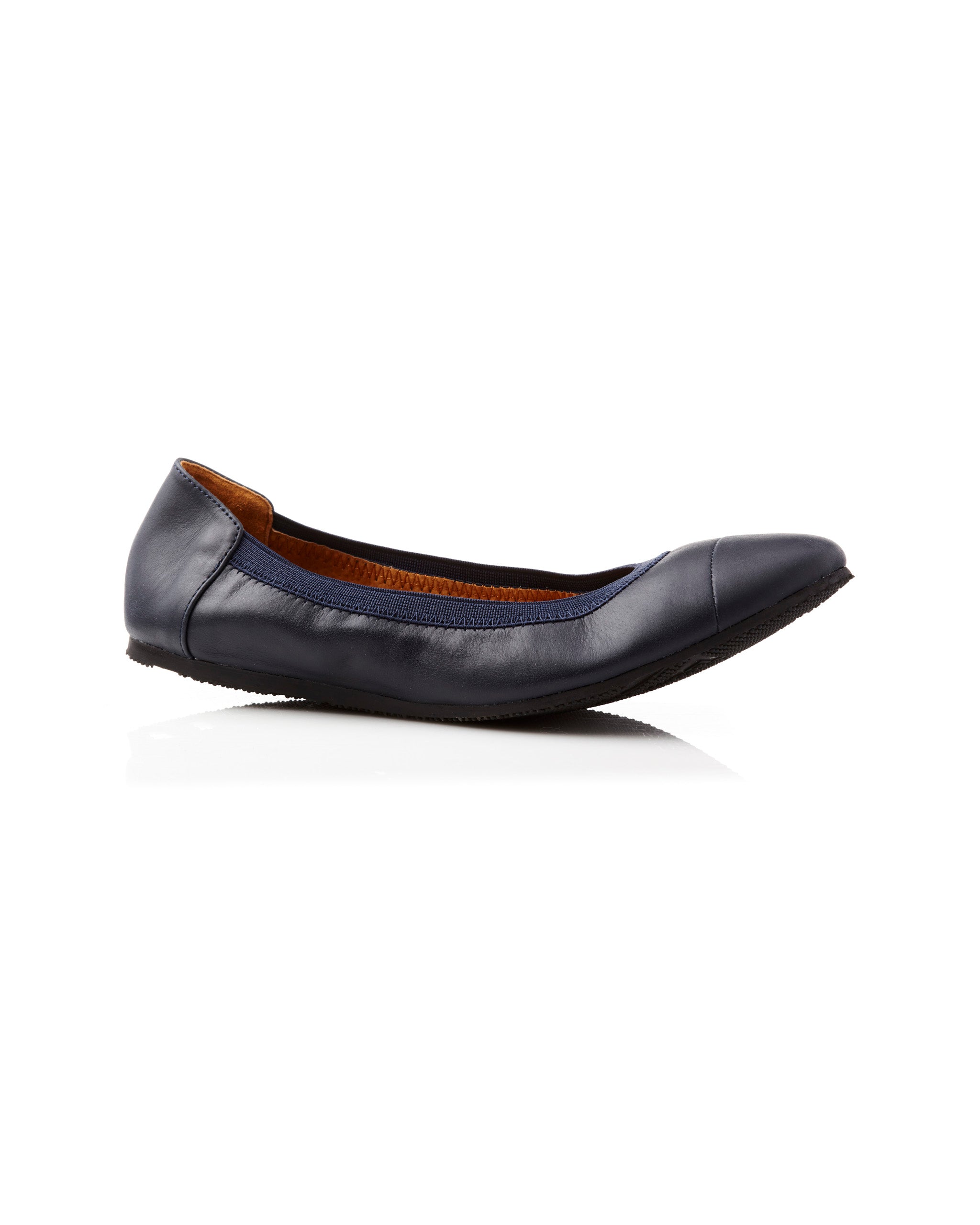 Ava Ballet French Navy Side View