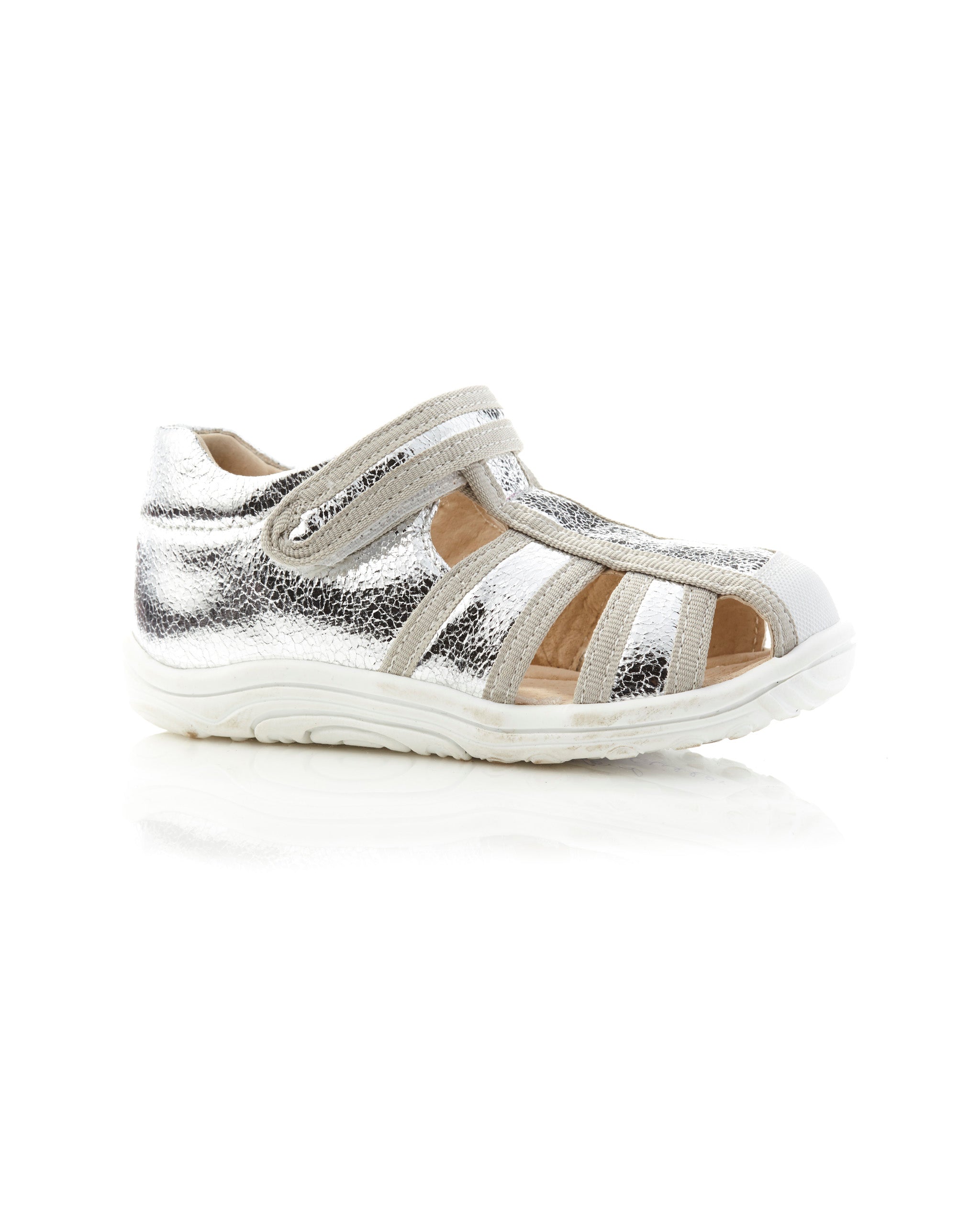 Bedford Sandal Side View Silver