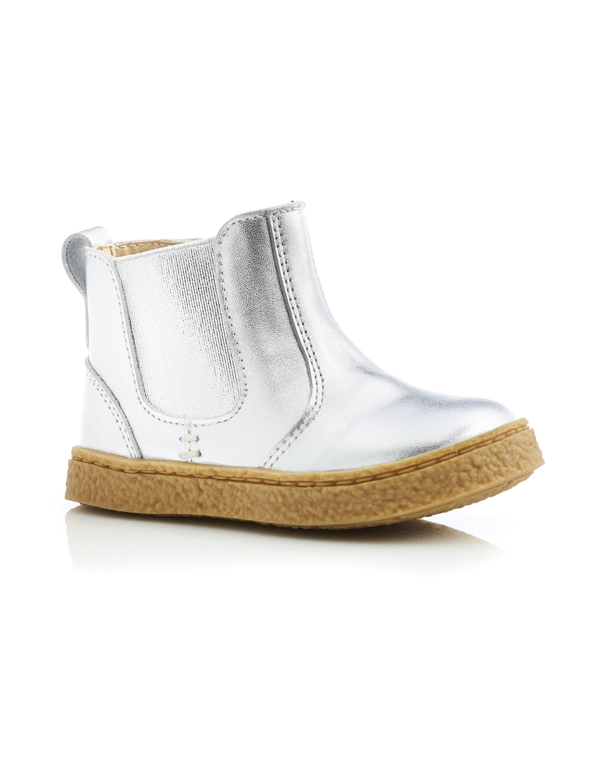 Bobby Silver Boot Leather