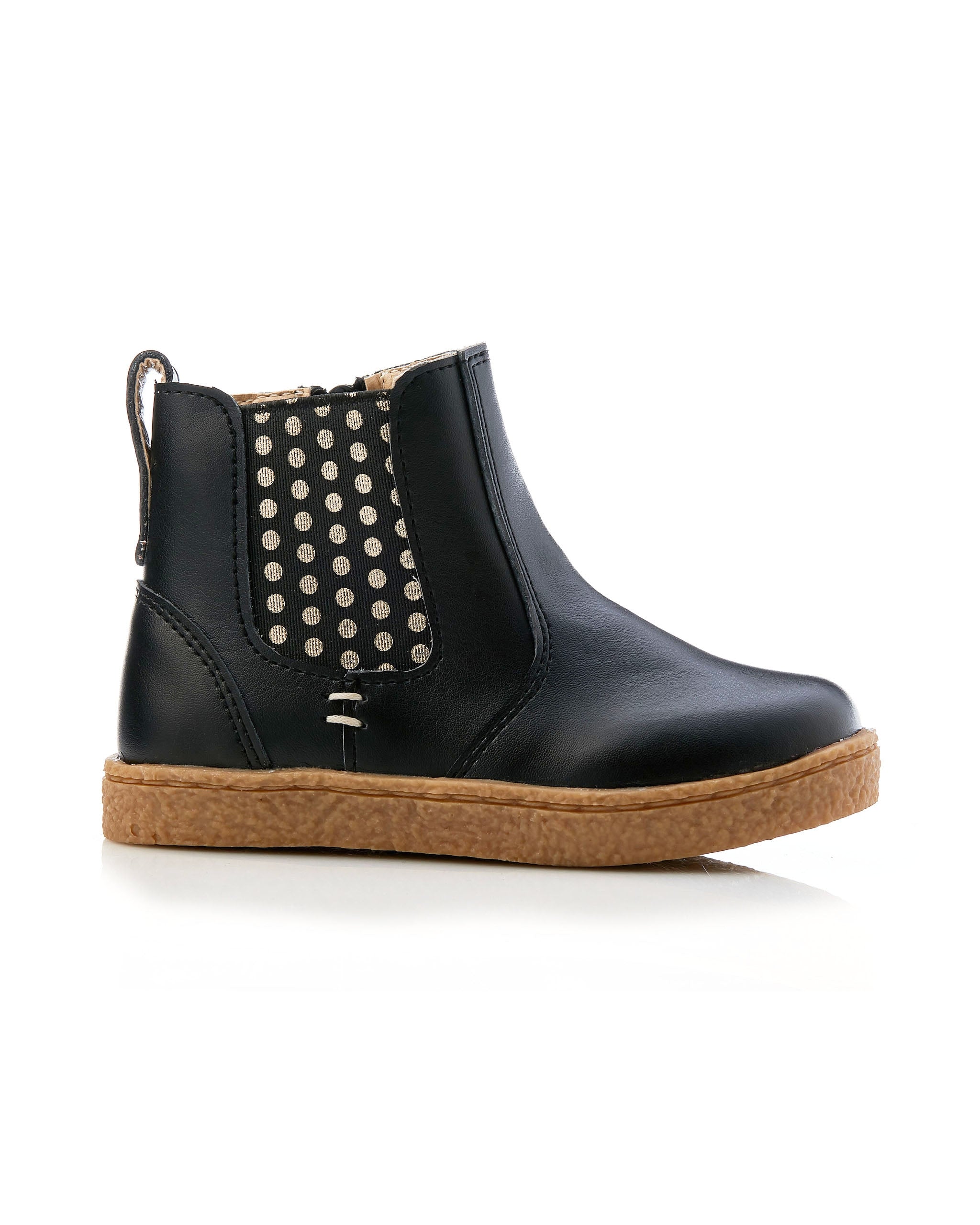 Bobby Spot Black Boot Leather