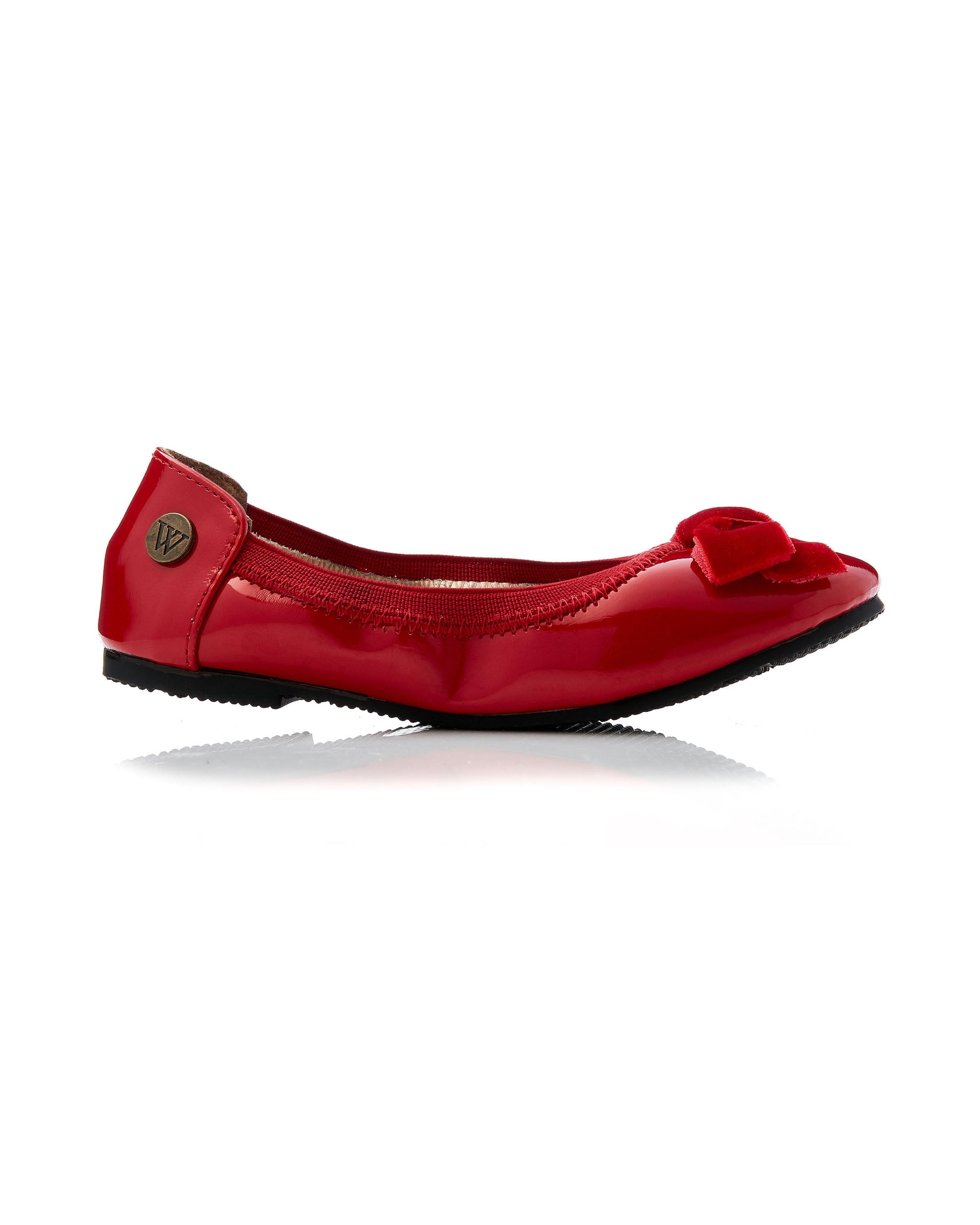 Catie Velvet Bow Red