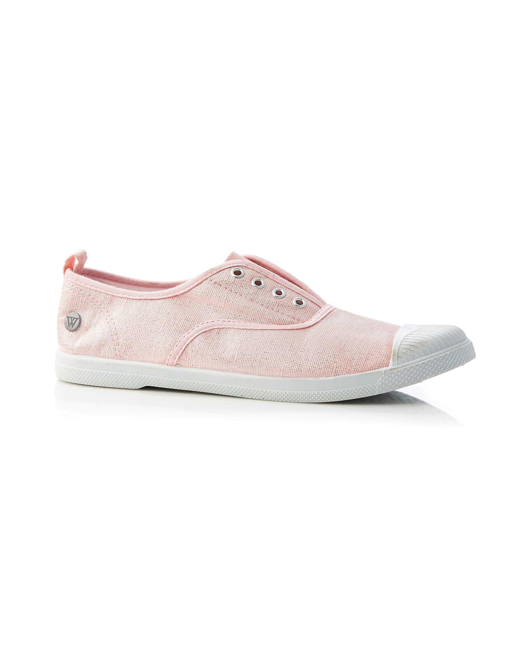 Euro Plimsole Lurex Pink side view
