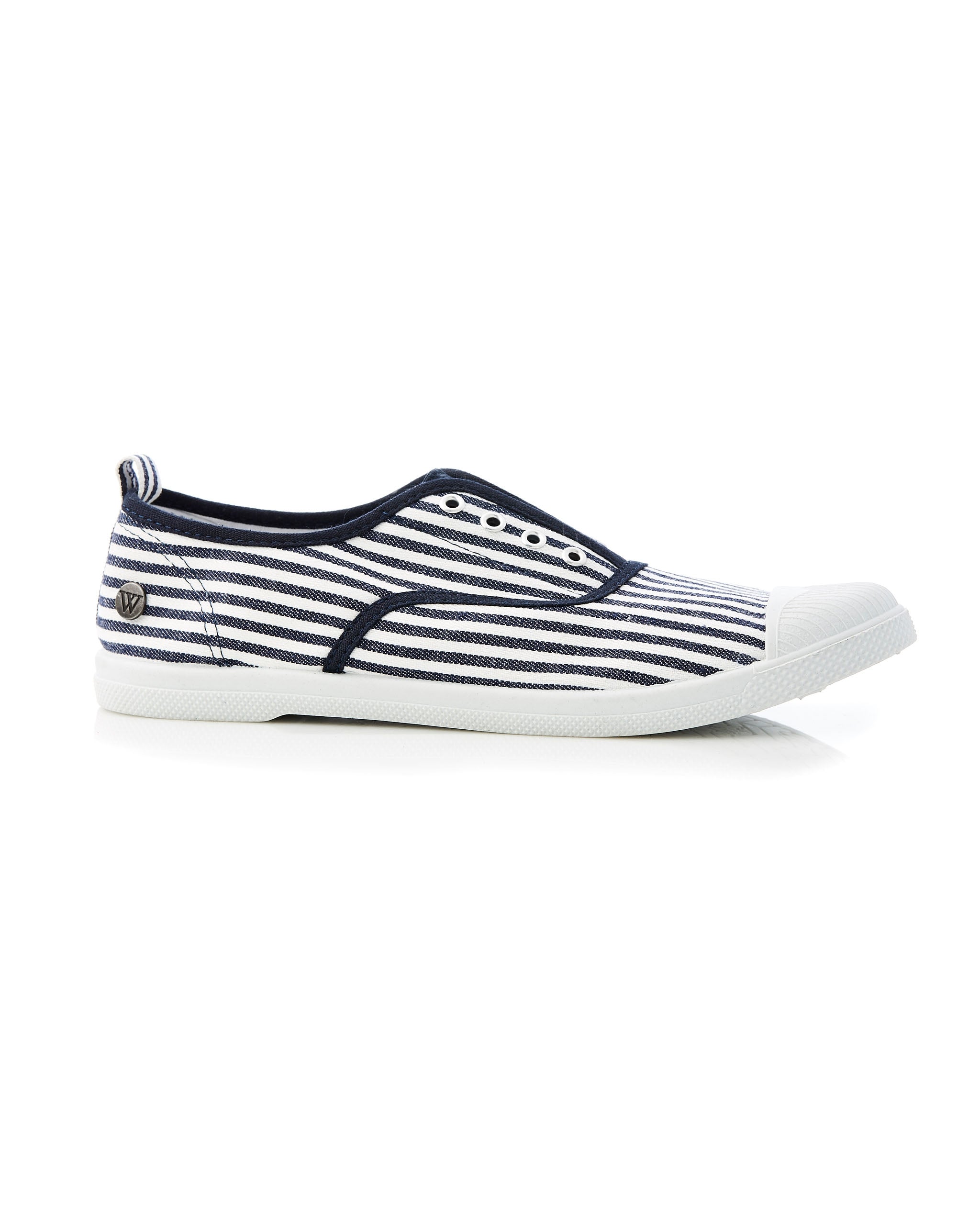 Euro Plimsole Navy White side