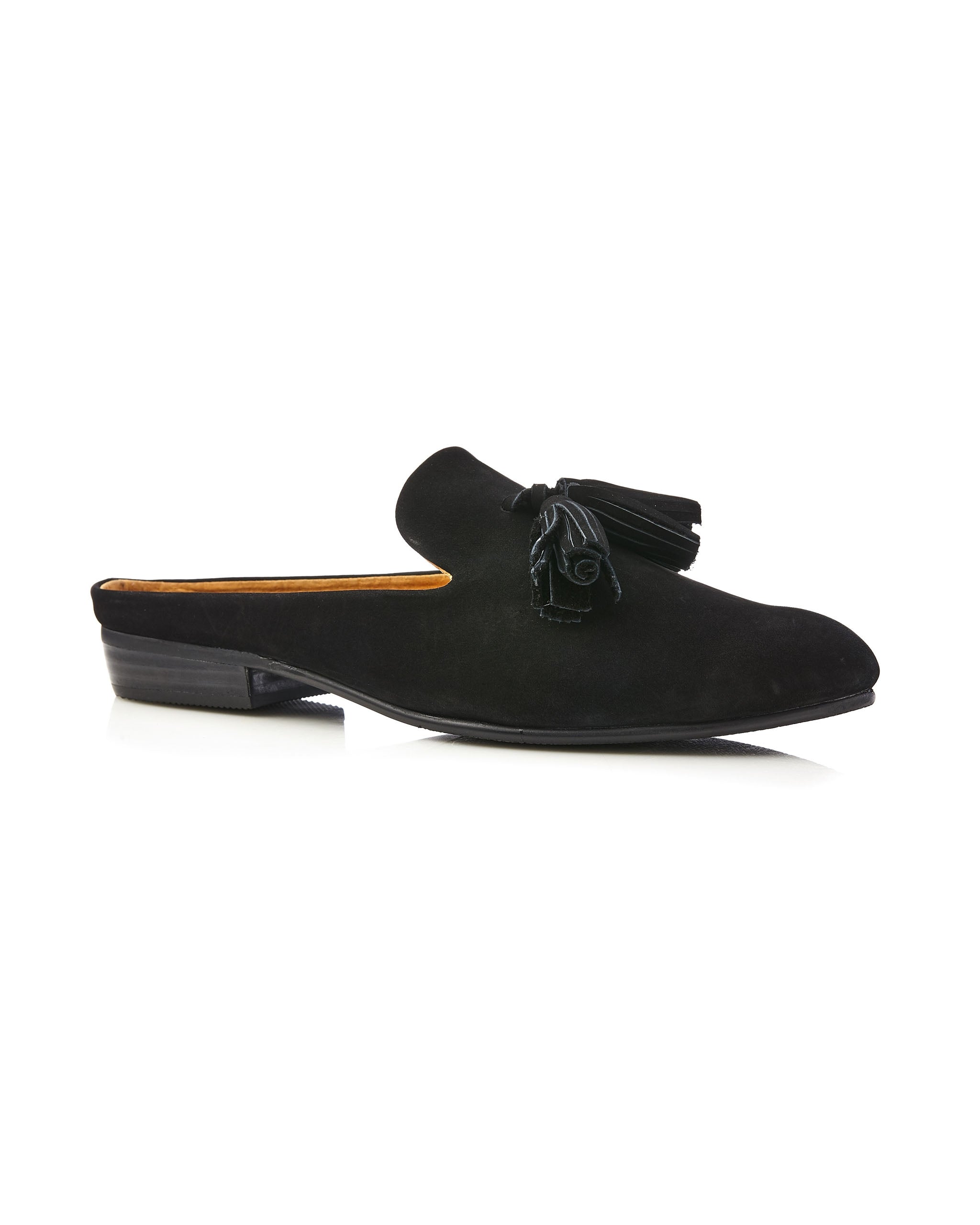 Faye Slide Nubuck Black