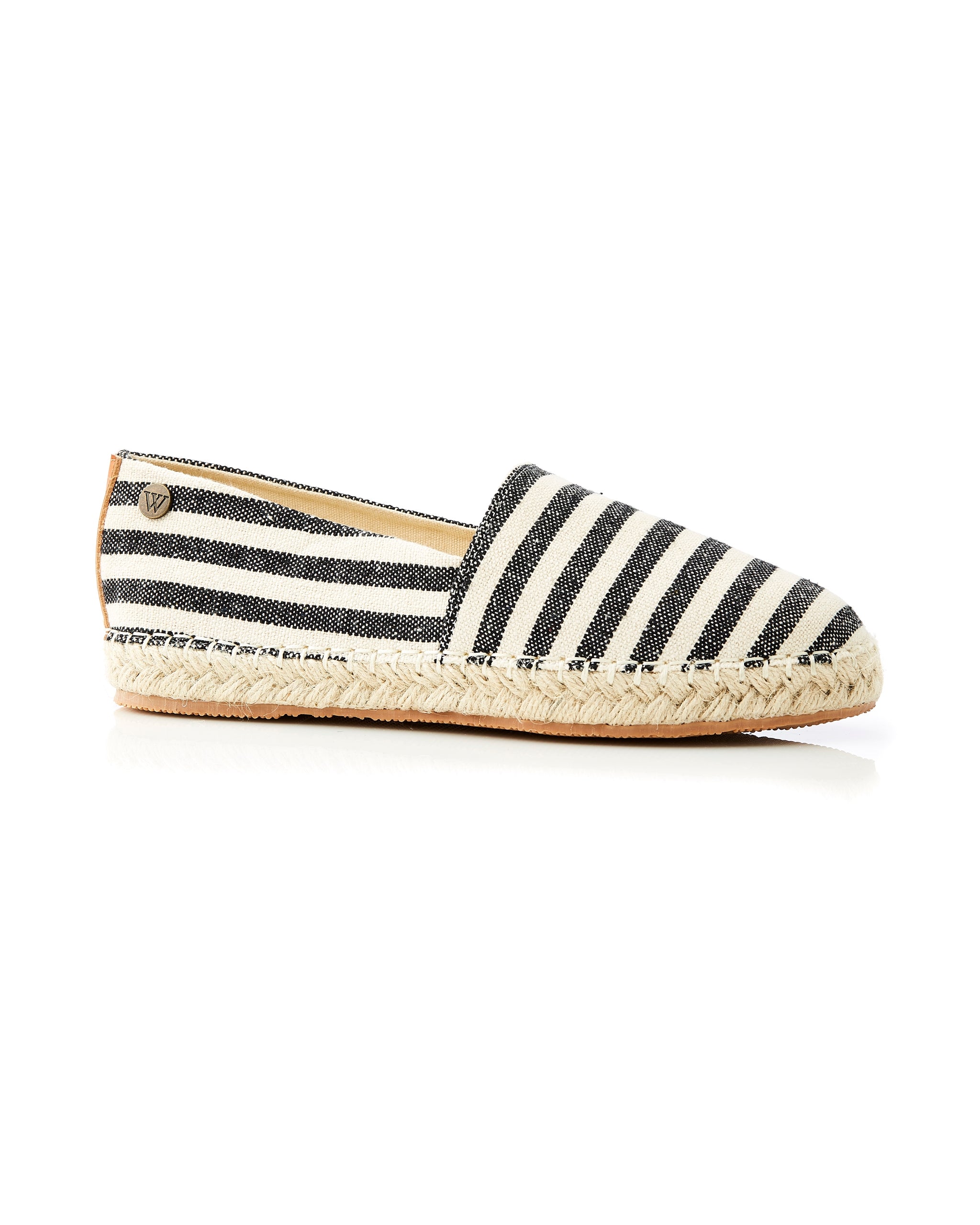 Georgie Espadrille Black Stripe side view