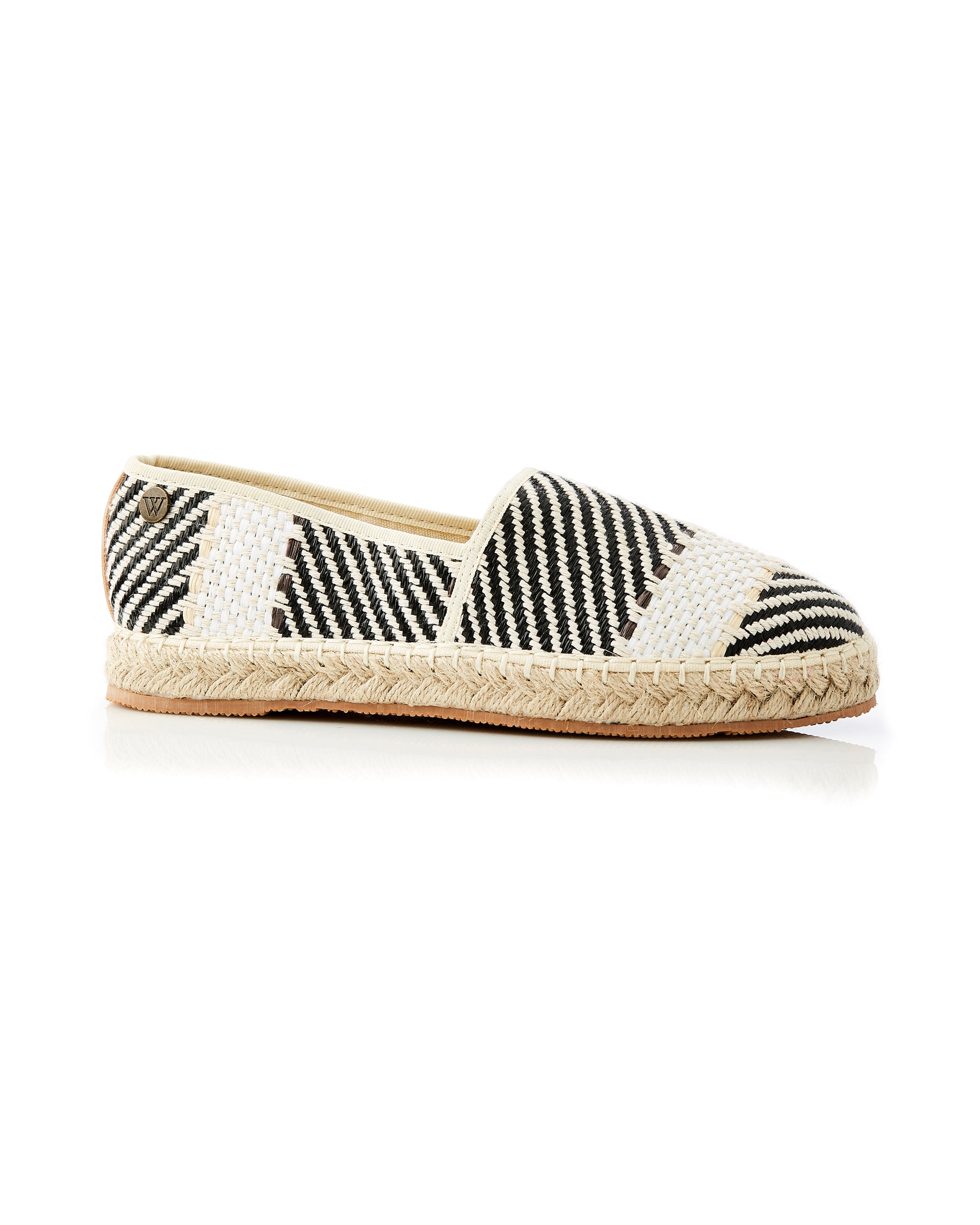 Georgie Weave Espadrille Black Combo