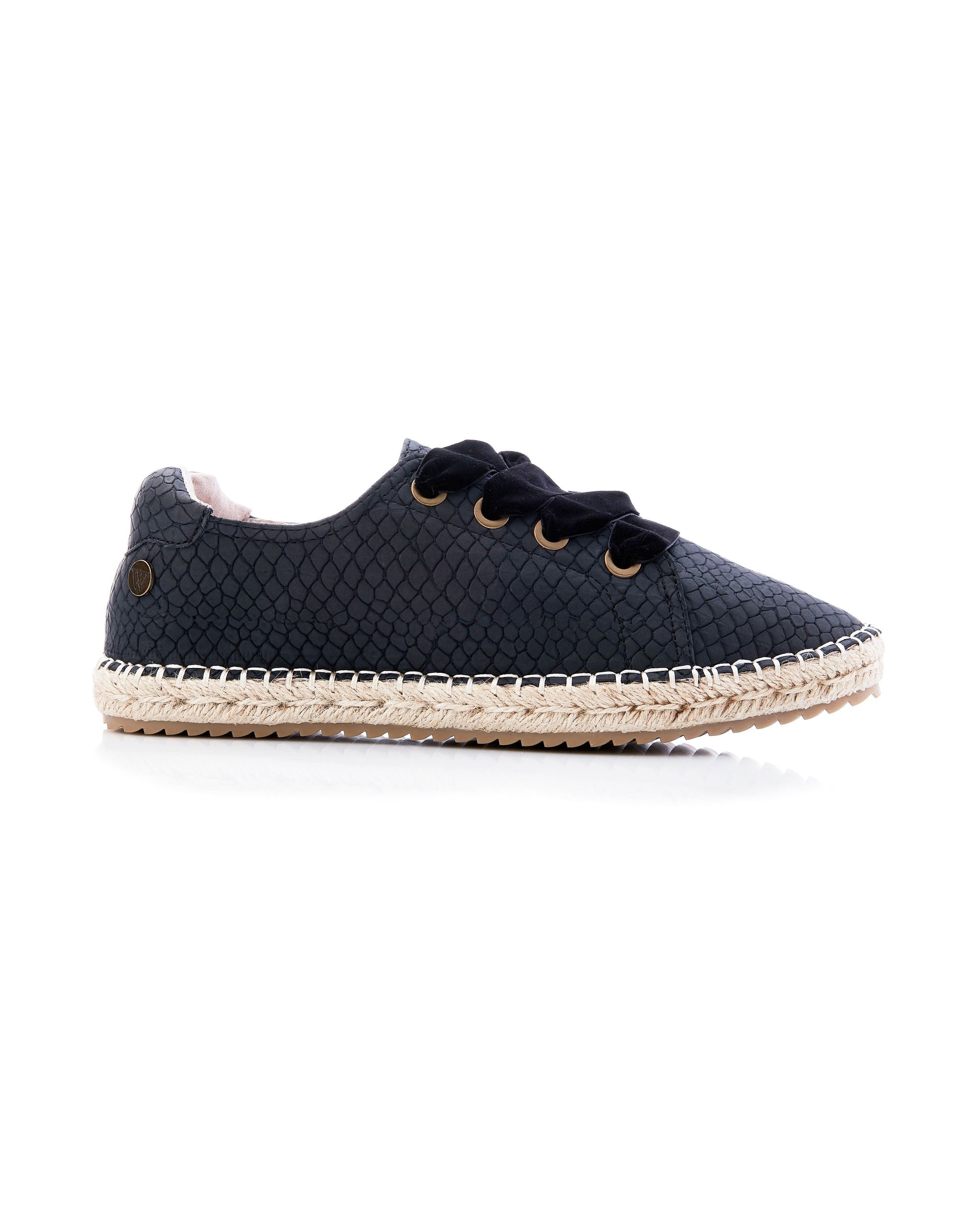 Gia Python Espadrille Black