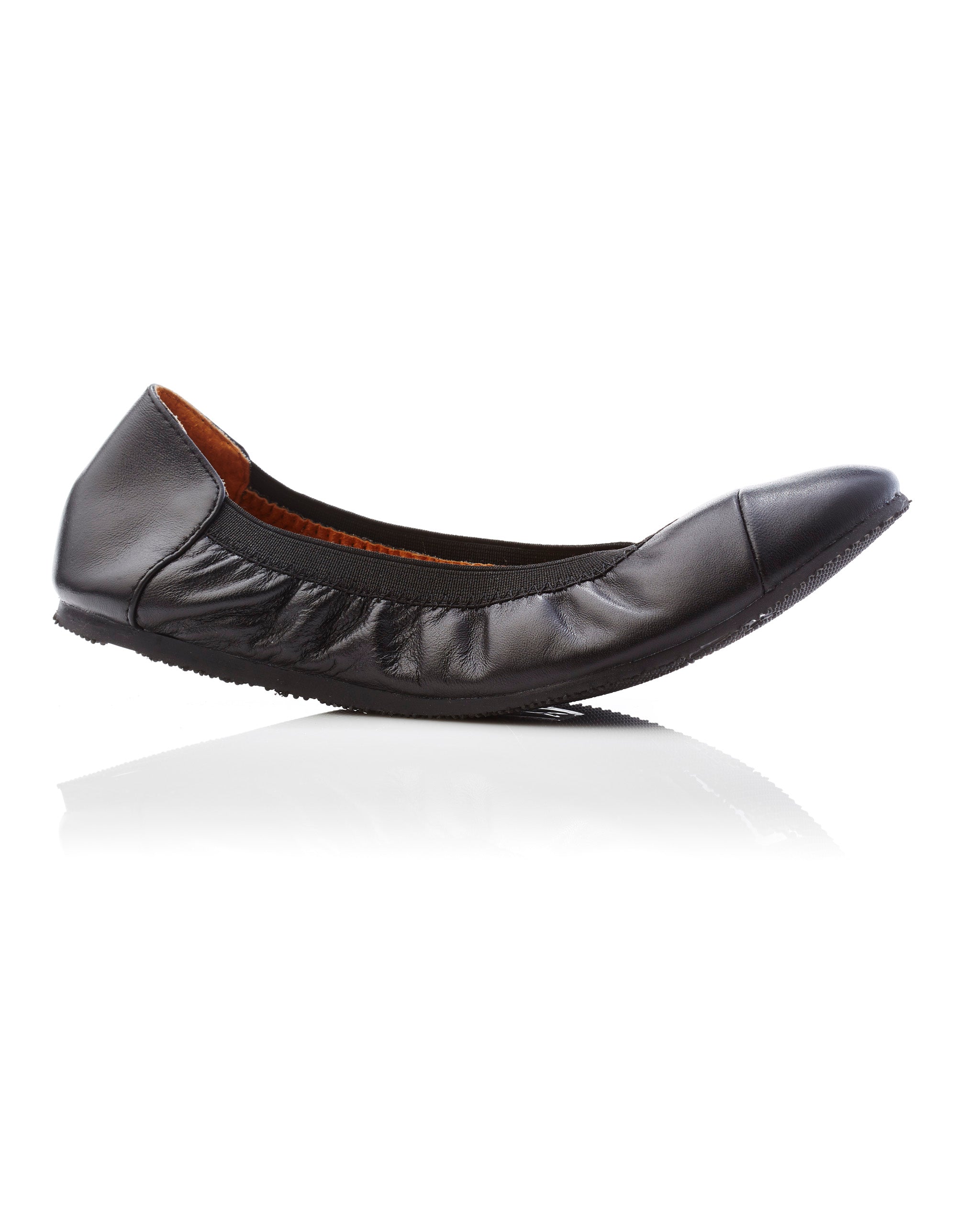 AVA LEATHER BALLET BLACK SIDE