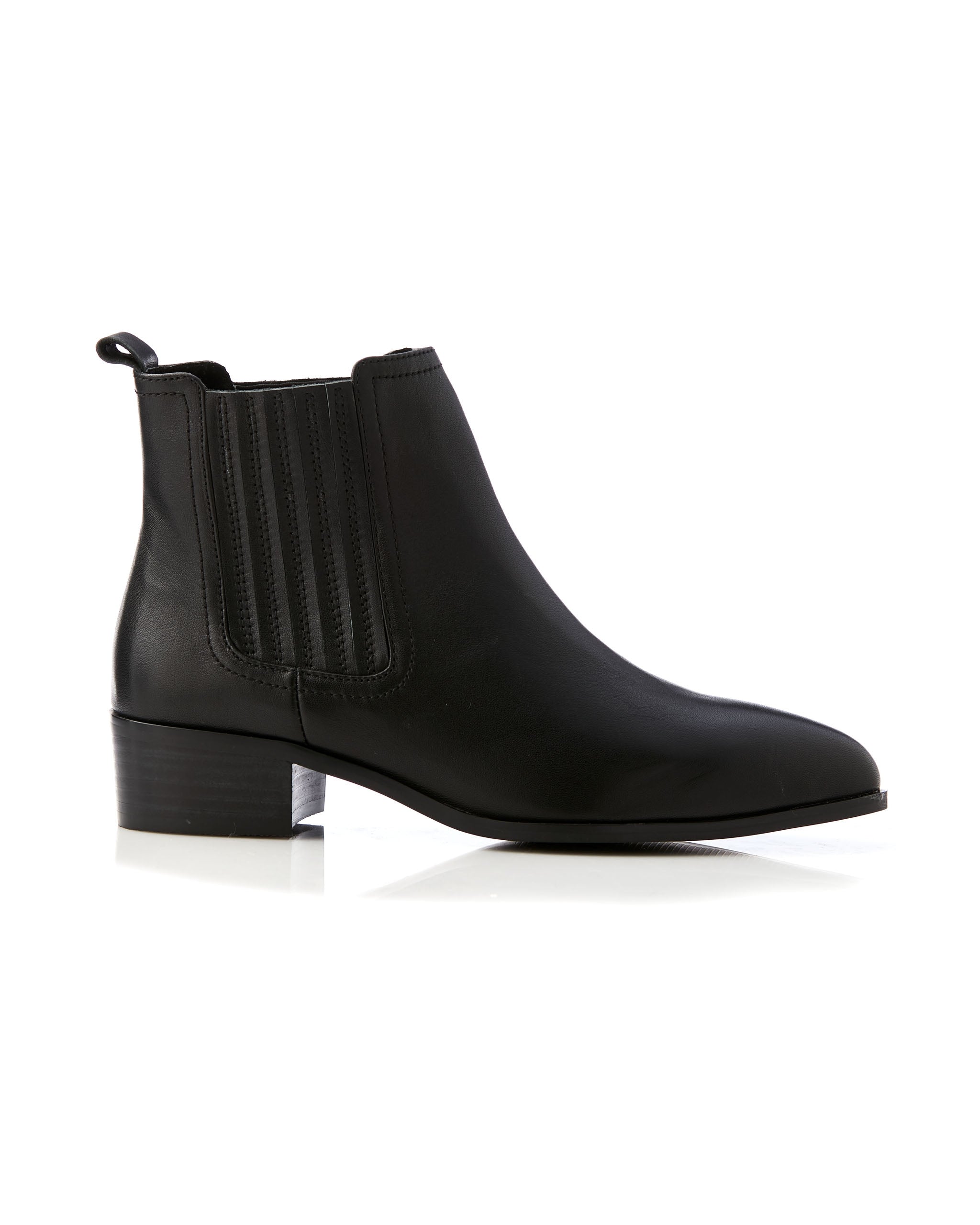 Jada Black Leather Boot