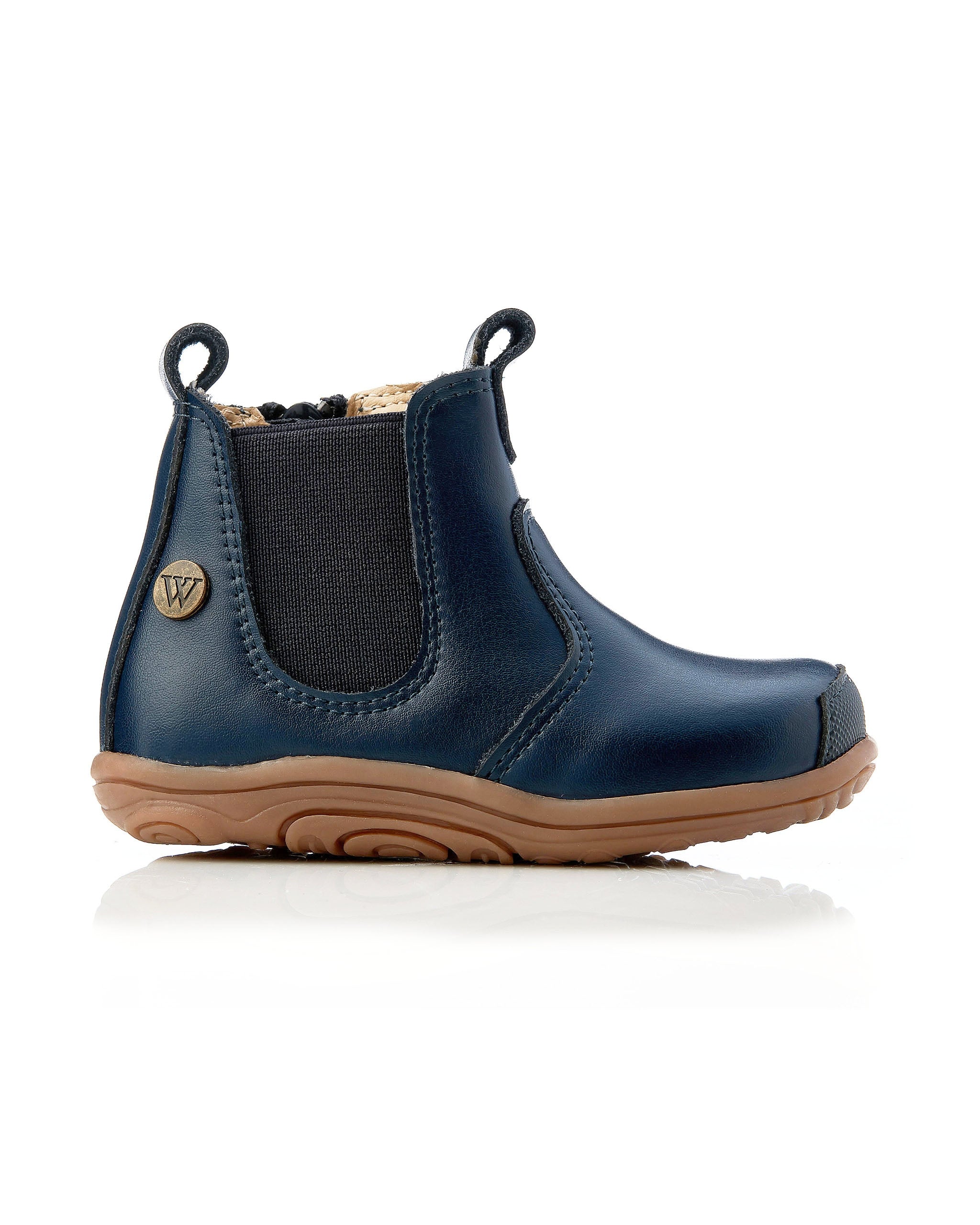 Luis Leather Boot Navy