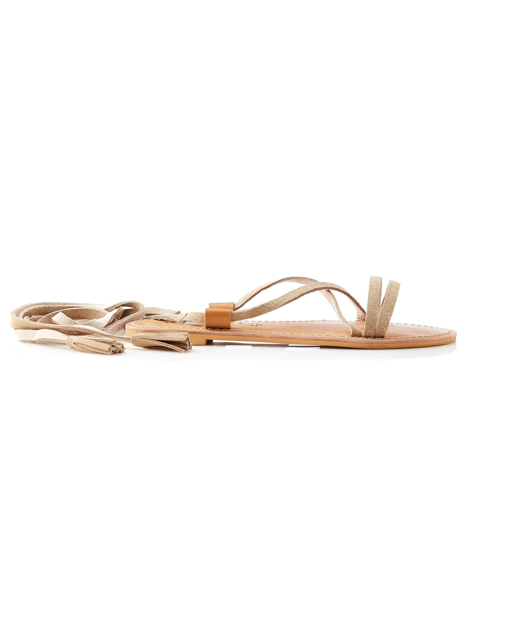 Sal Suede Sandal Taupe side