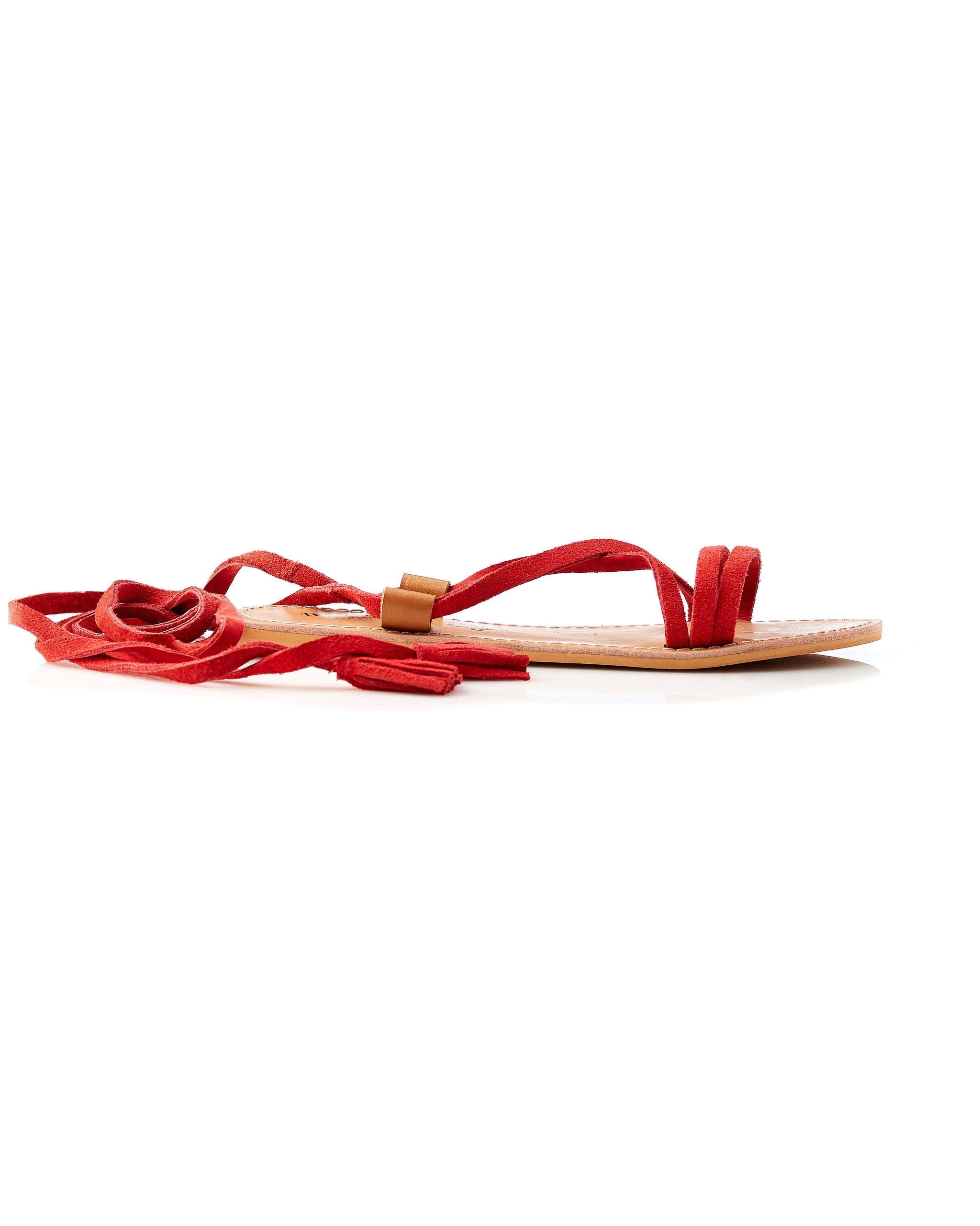 Sal Suede Sandal Red side