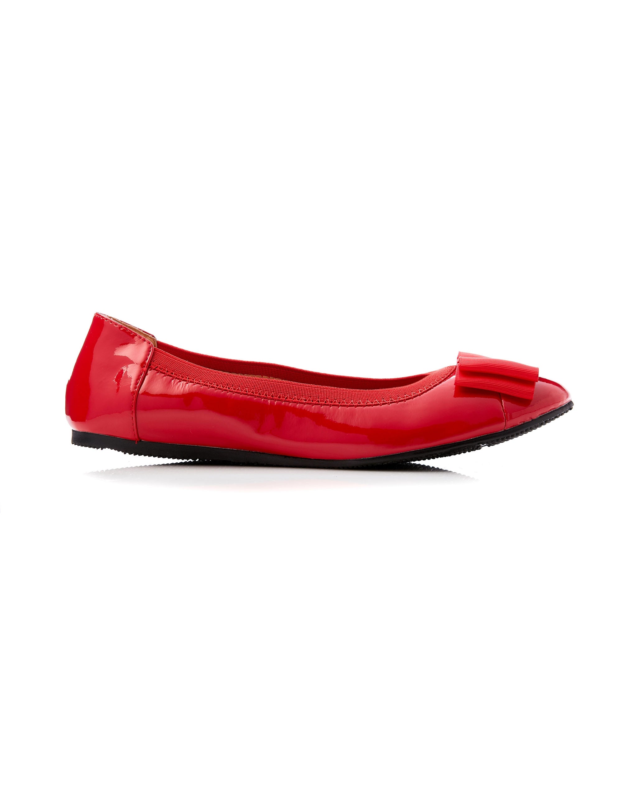 Sandra Bow Patent Red