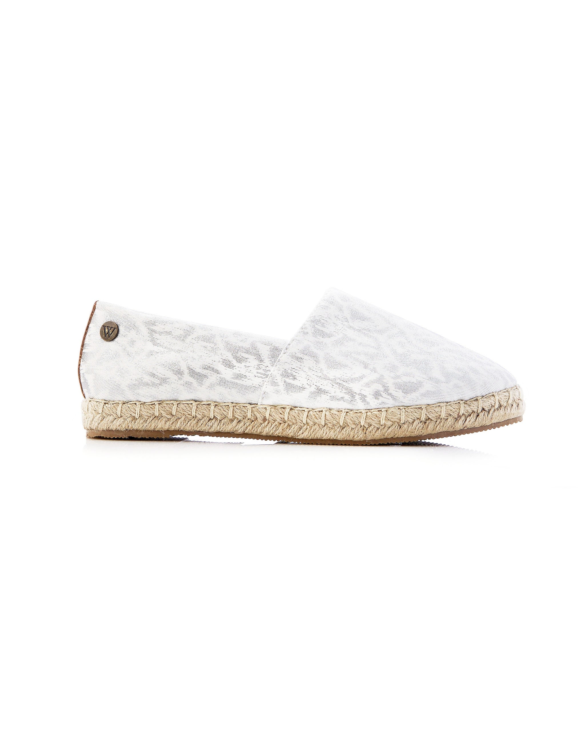 MOON ESPADRILLE Silver Splash side