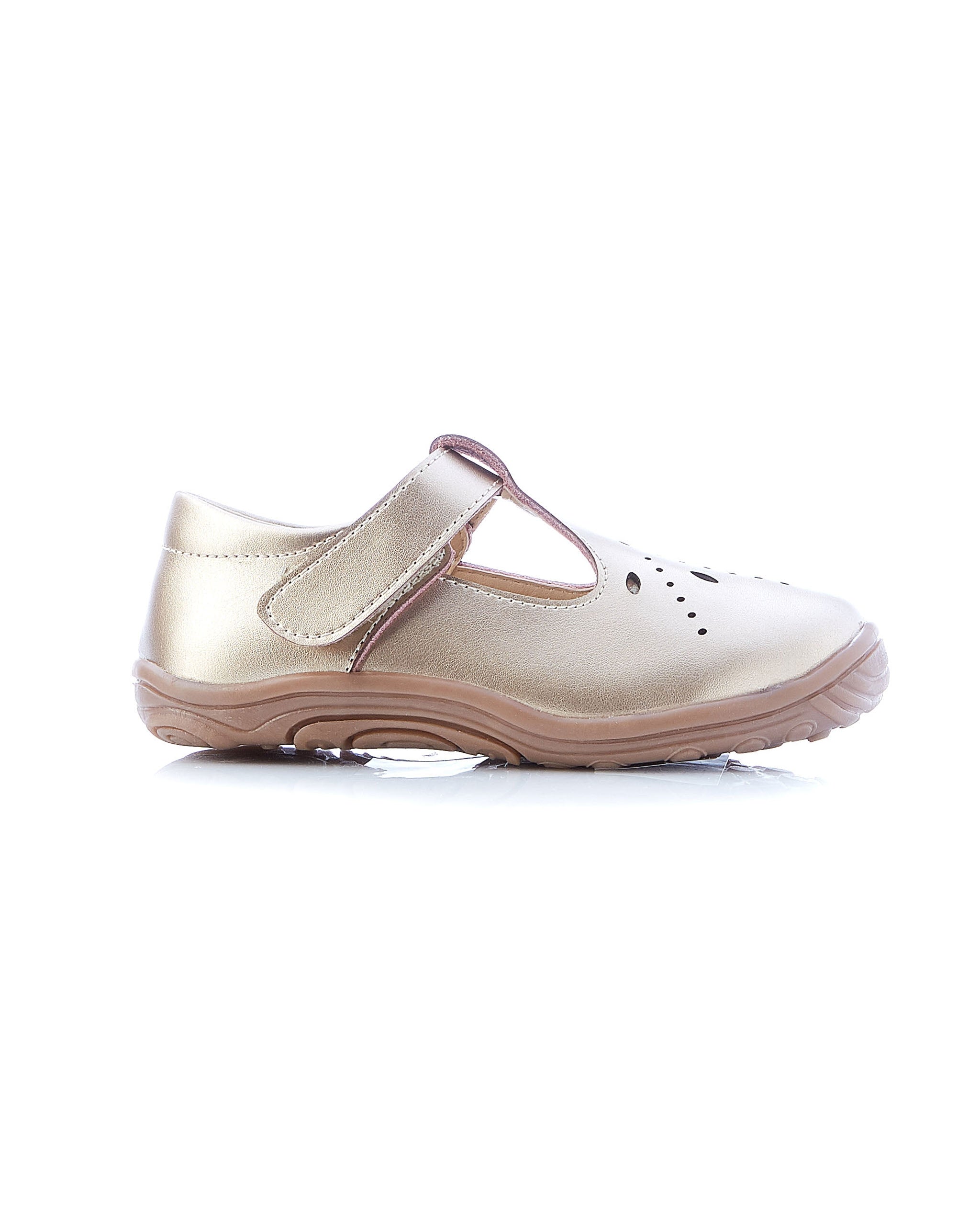 Bette Leather T-Bar Gold