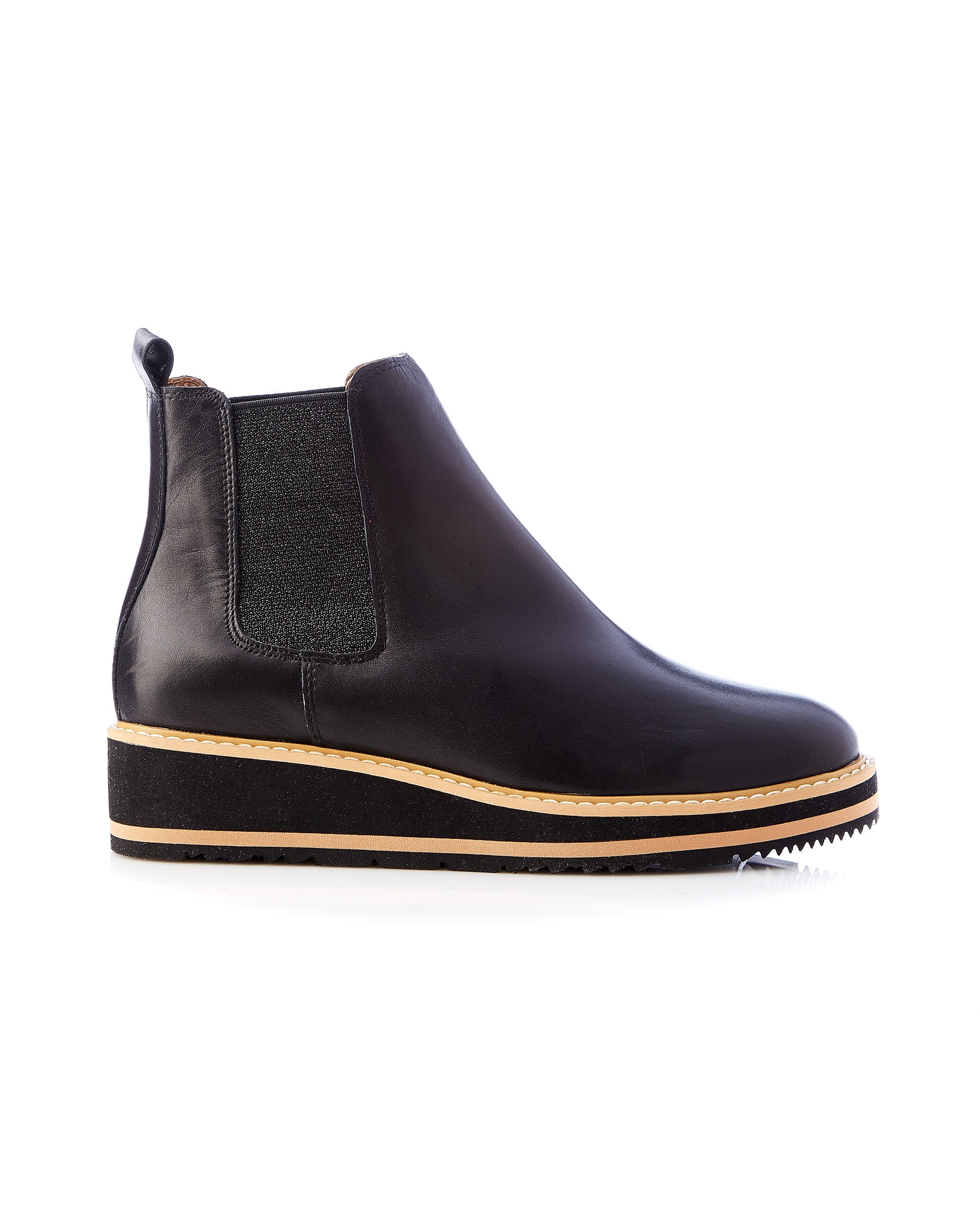 Jade Leather Boot Black