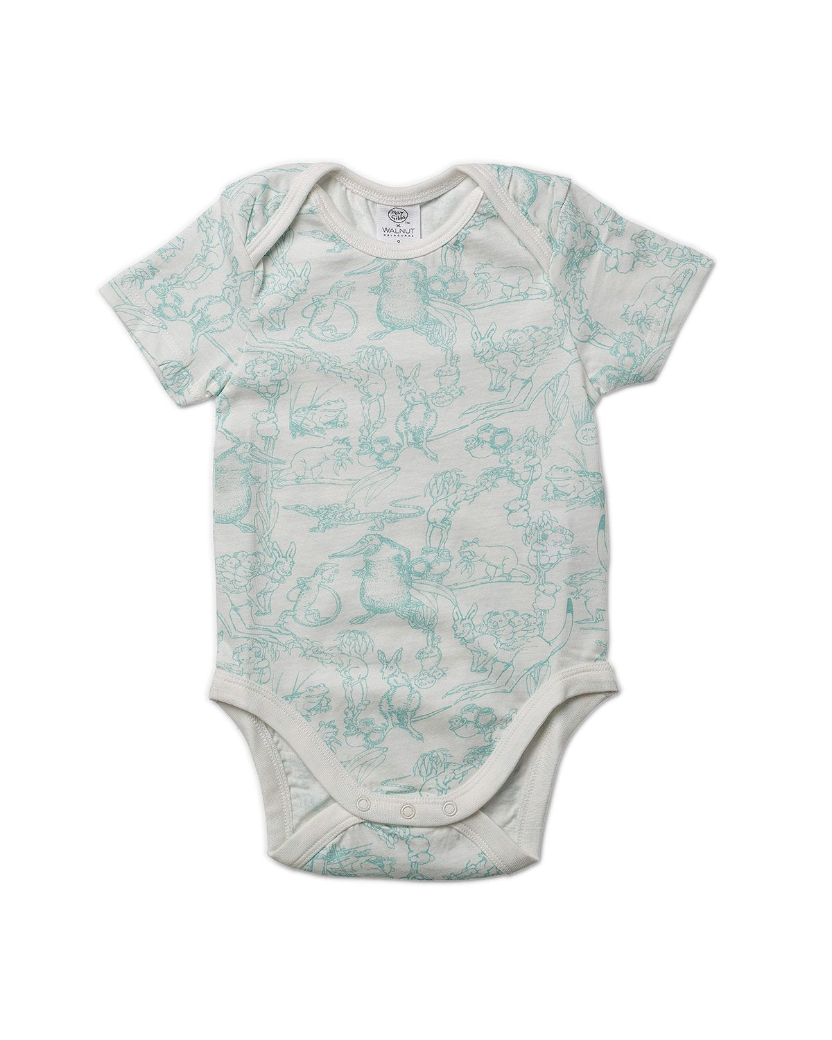 May Gibbs Wren Onesie - Bush Dance Sage