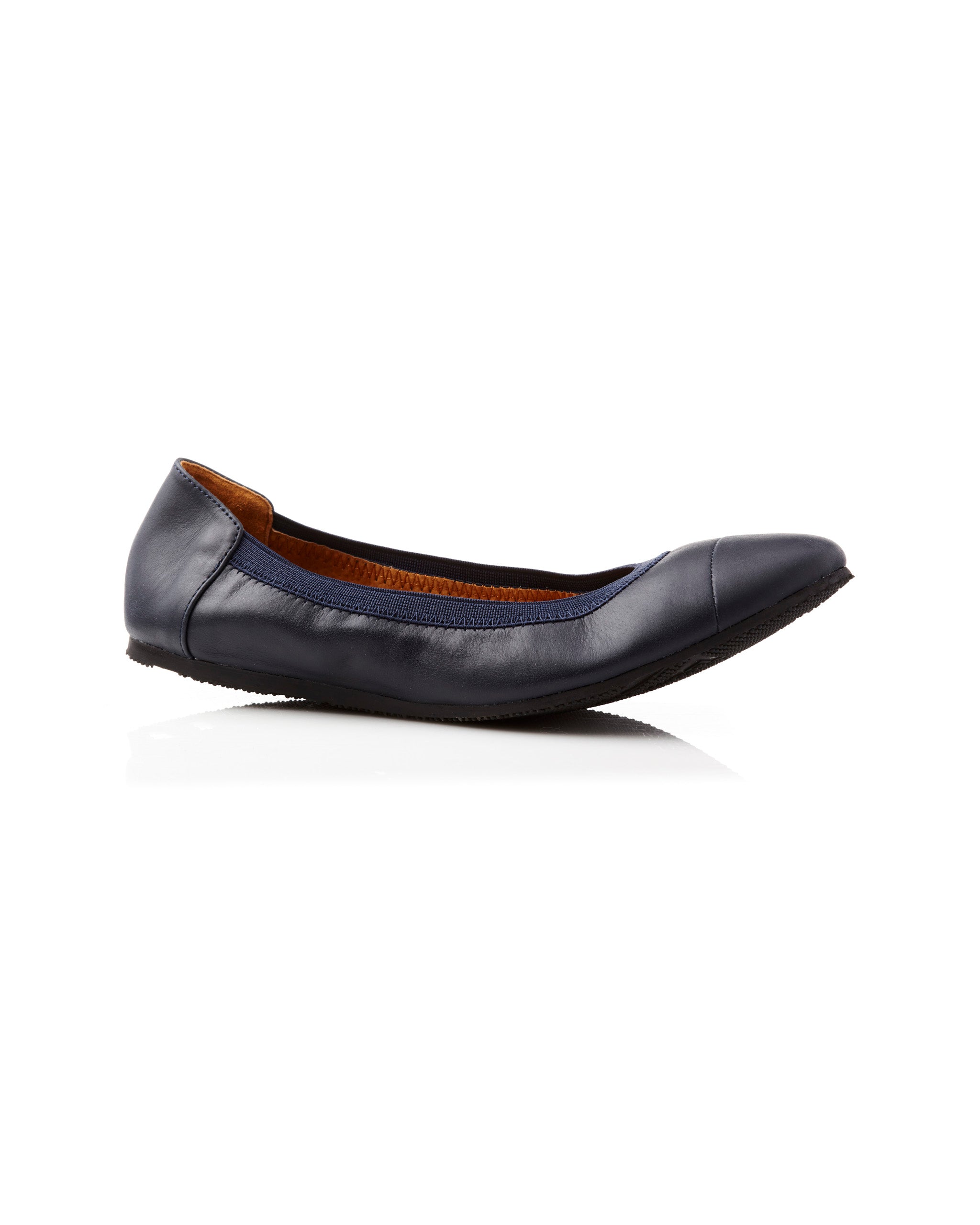 Ava Ballet French Navy Side View