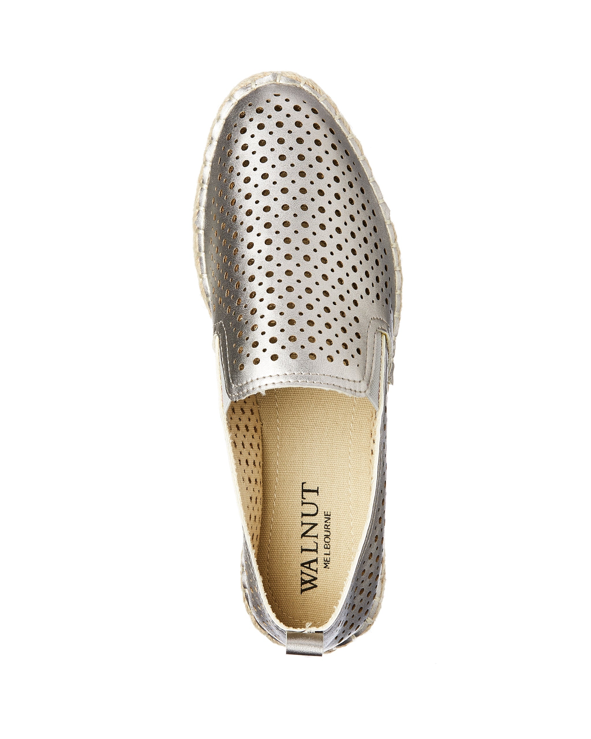 Avril Perf Espadrille White side view