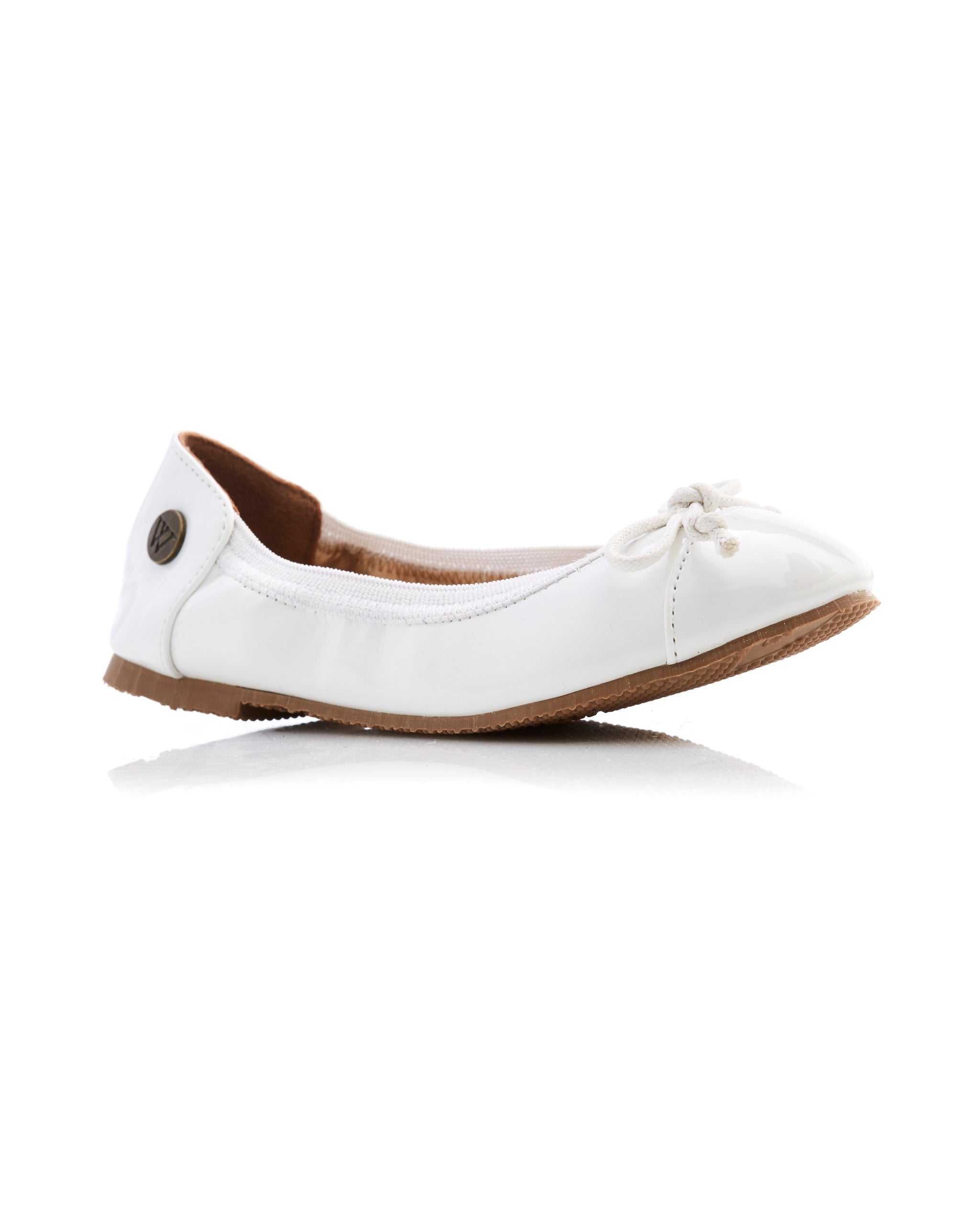 Catie Ballet White Patent Side View