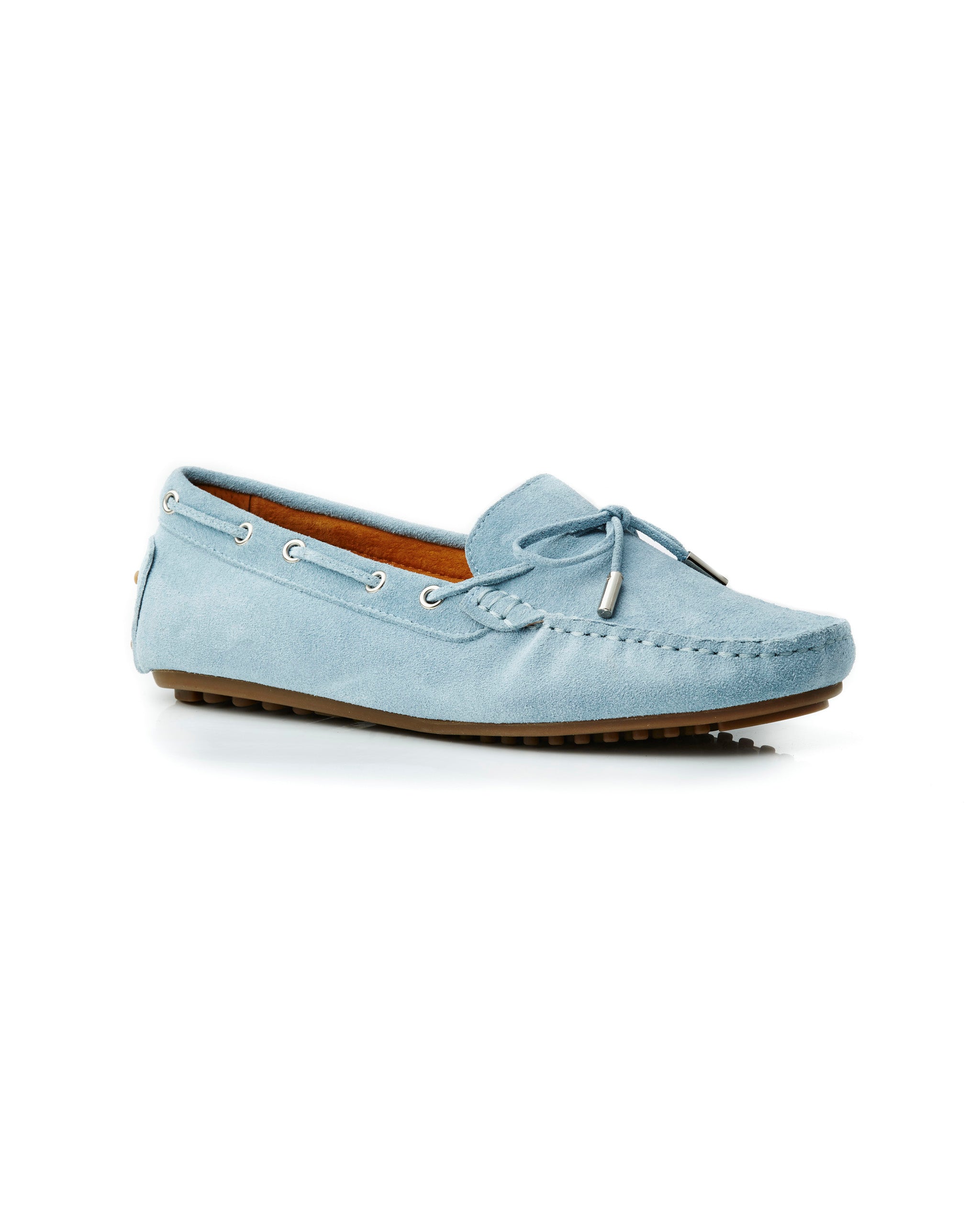 DARIA SUEDE LOAFER Pale Blue Side View