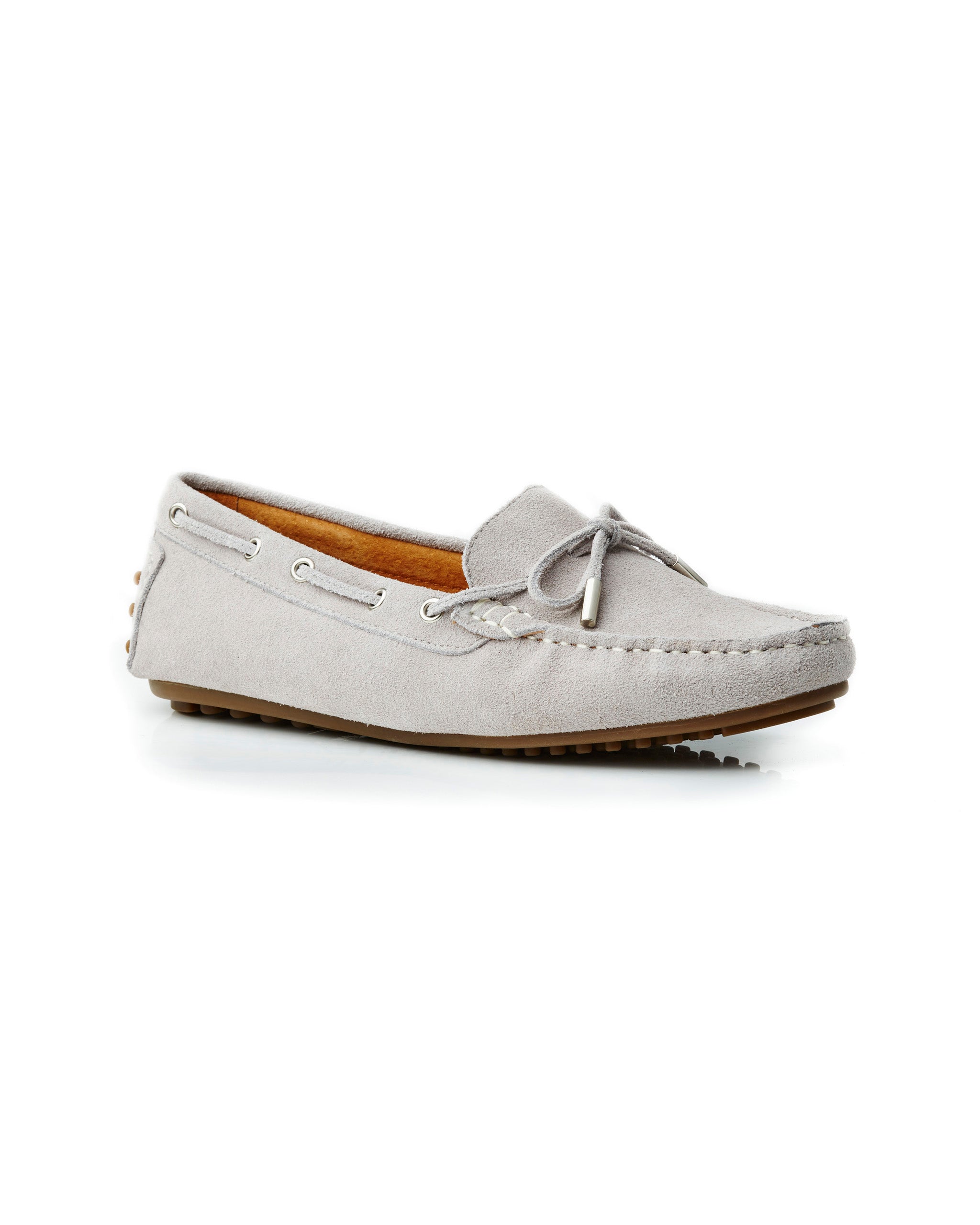 DARIA SUEDE LOAFER PALE GREY Side view