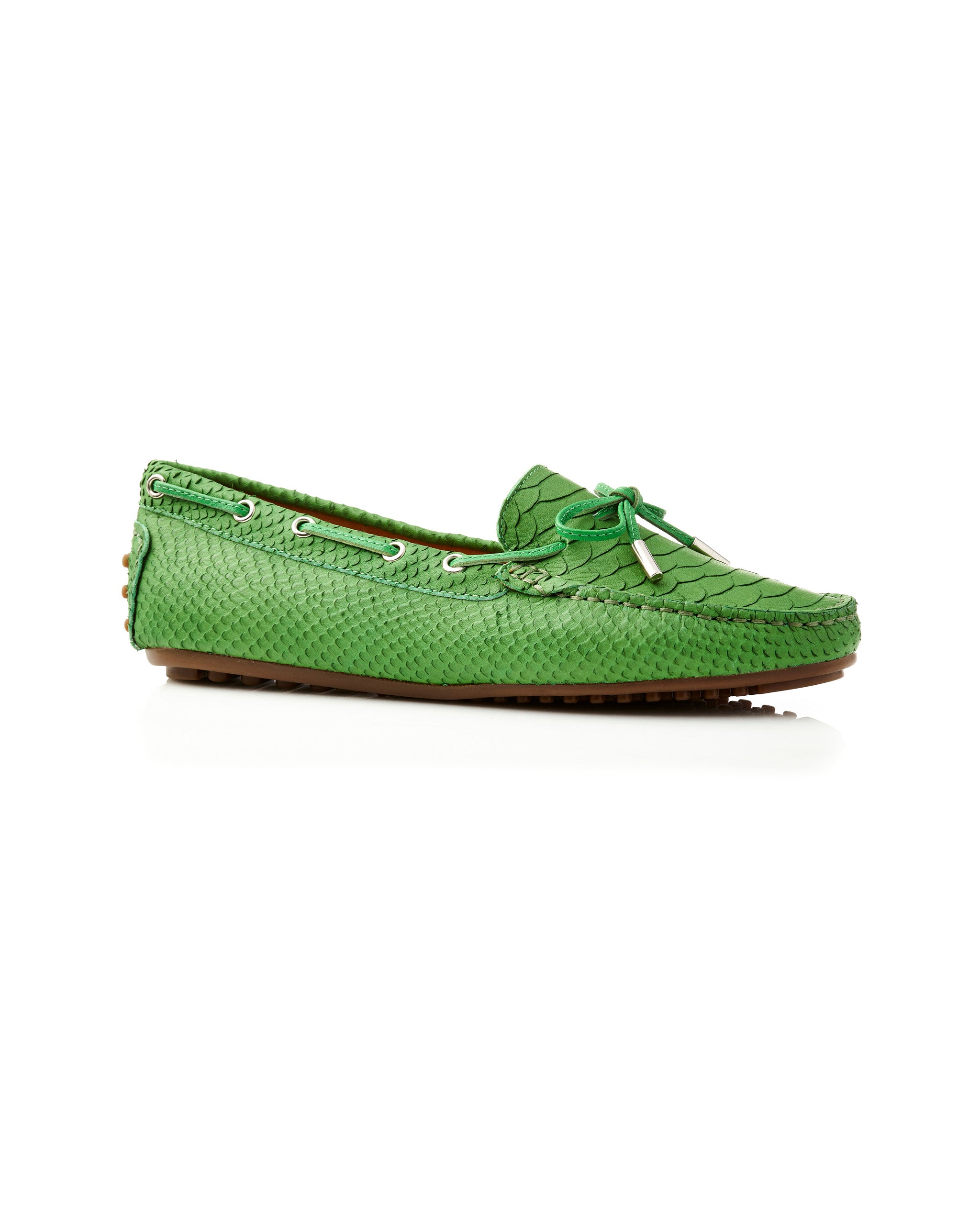 Daria Loafer Snake Green Side View