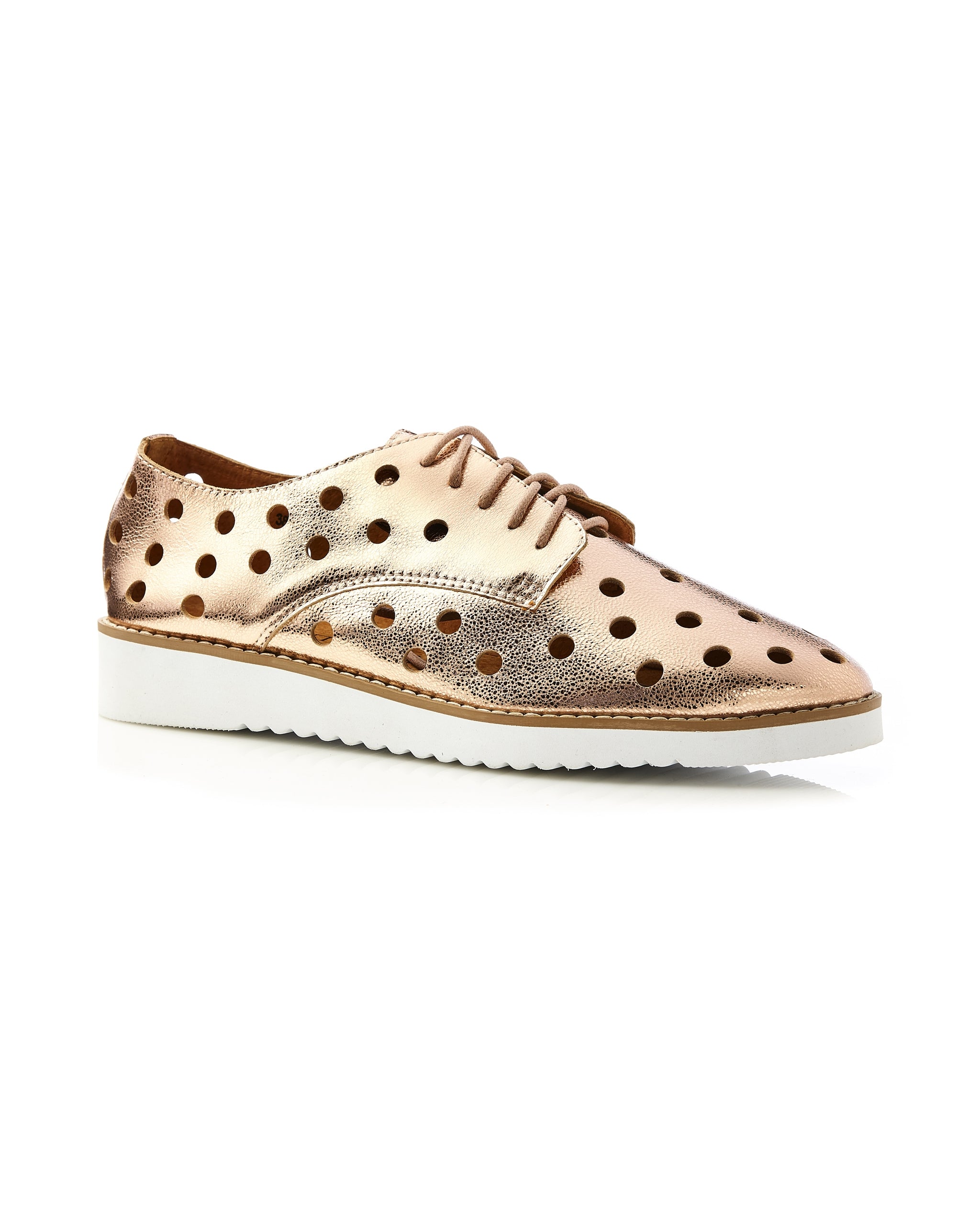 Dalia Perf Lace Up Rose Gold