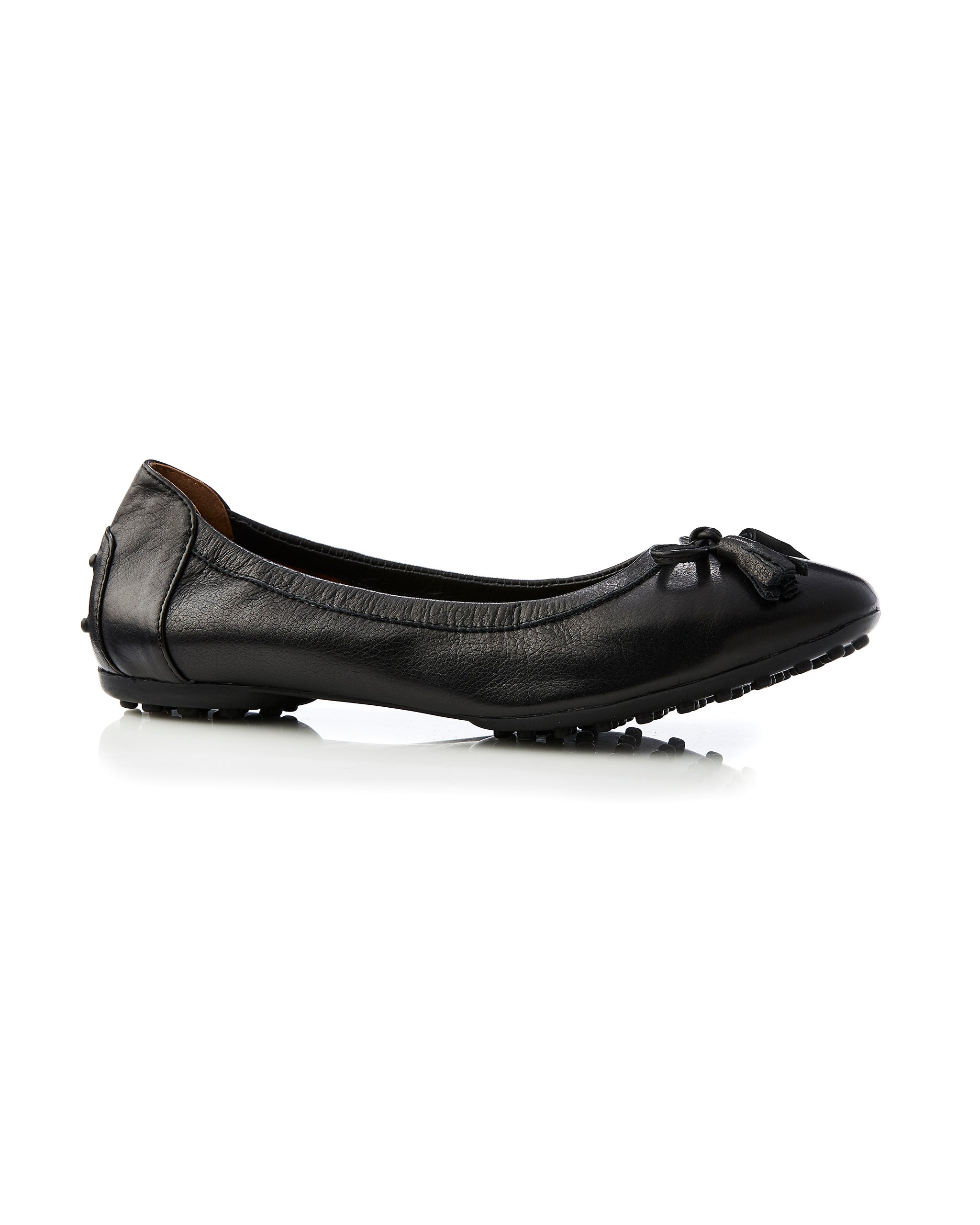 Driving Leather Ballet Black side view