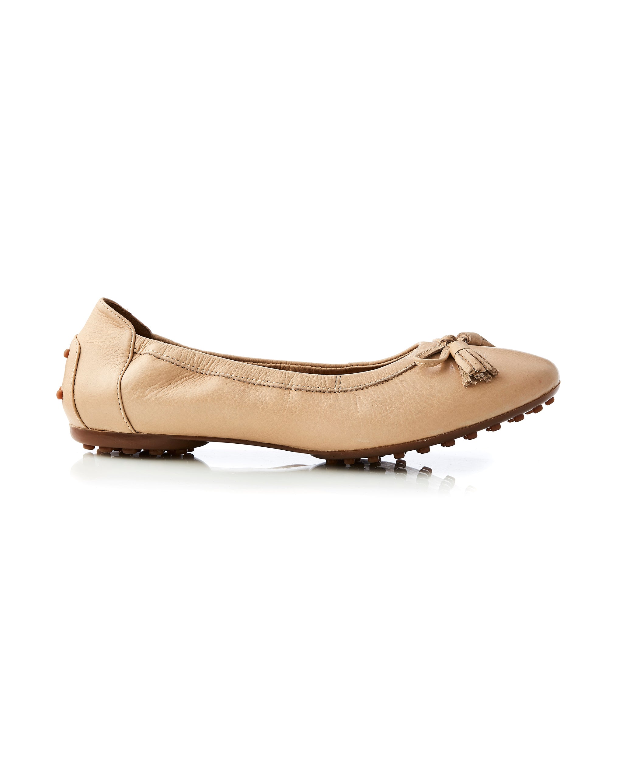 Driving Leather Ballet Bone side view