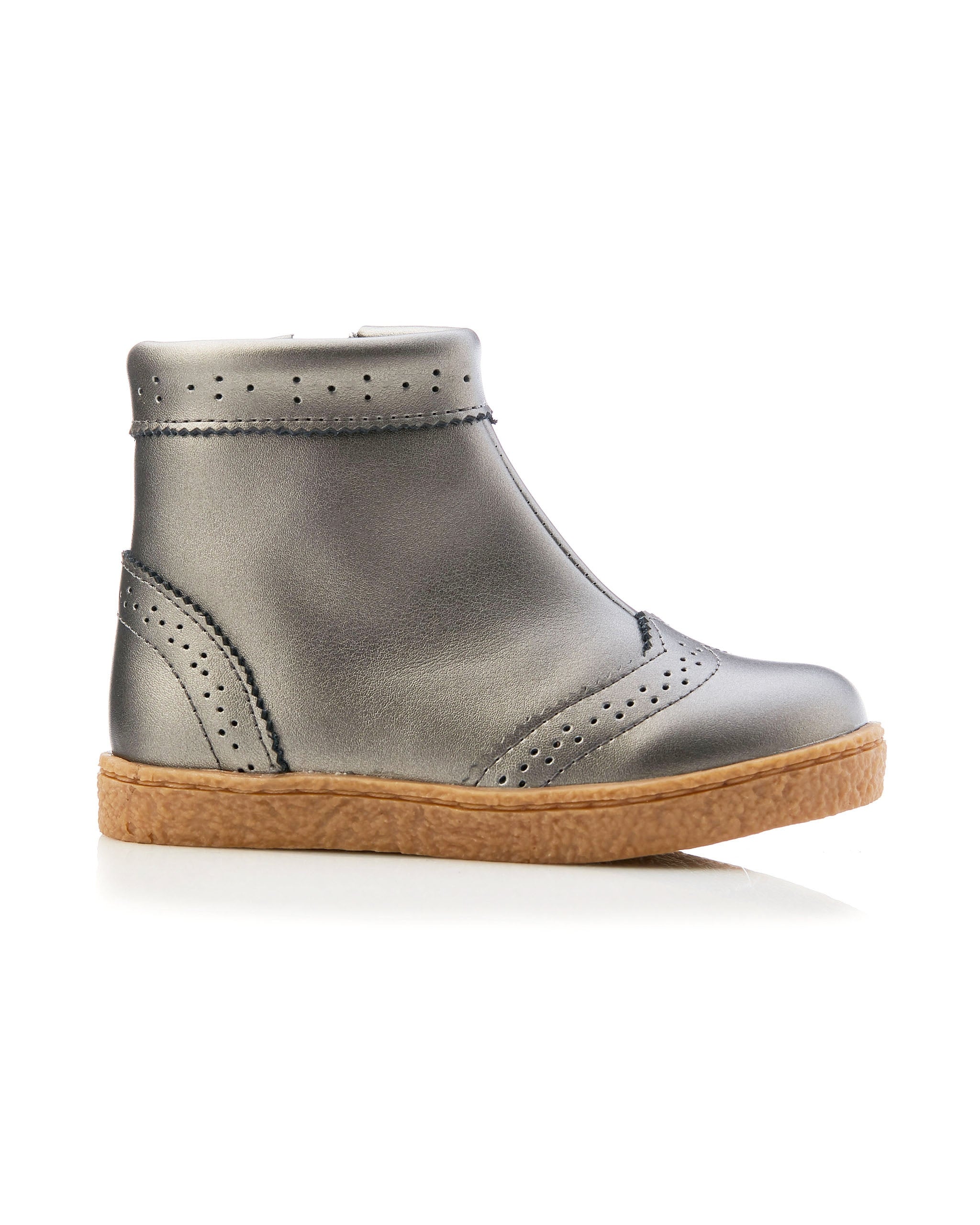 Lulu Pewter Leather Boot