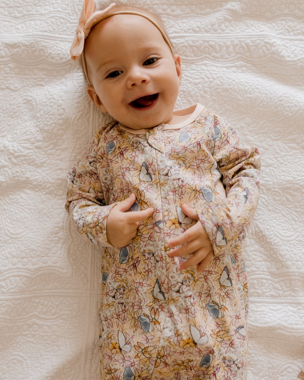 May Gibbs Ziggy Onesie - Gum Blossom