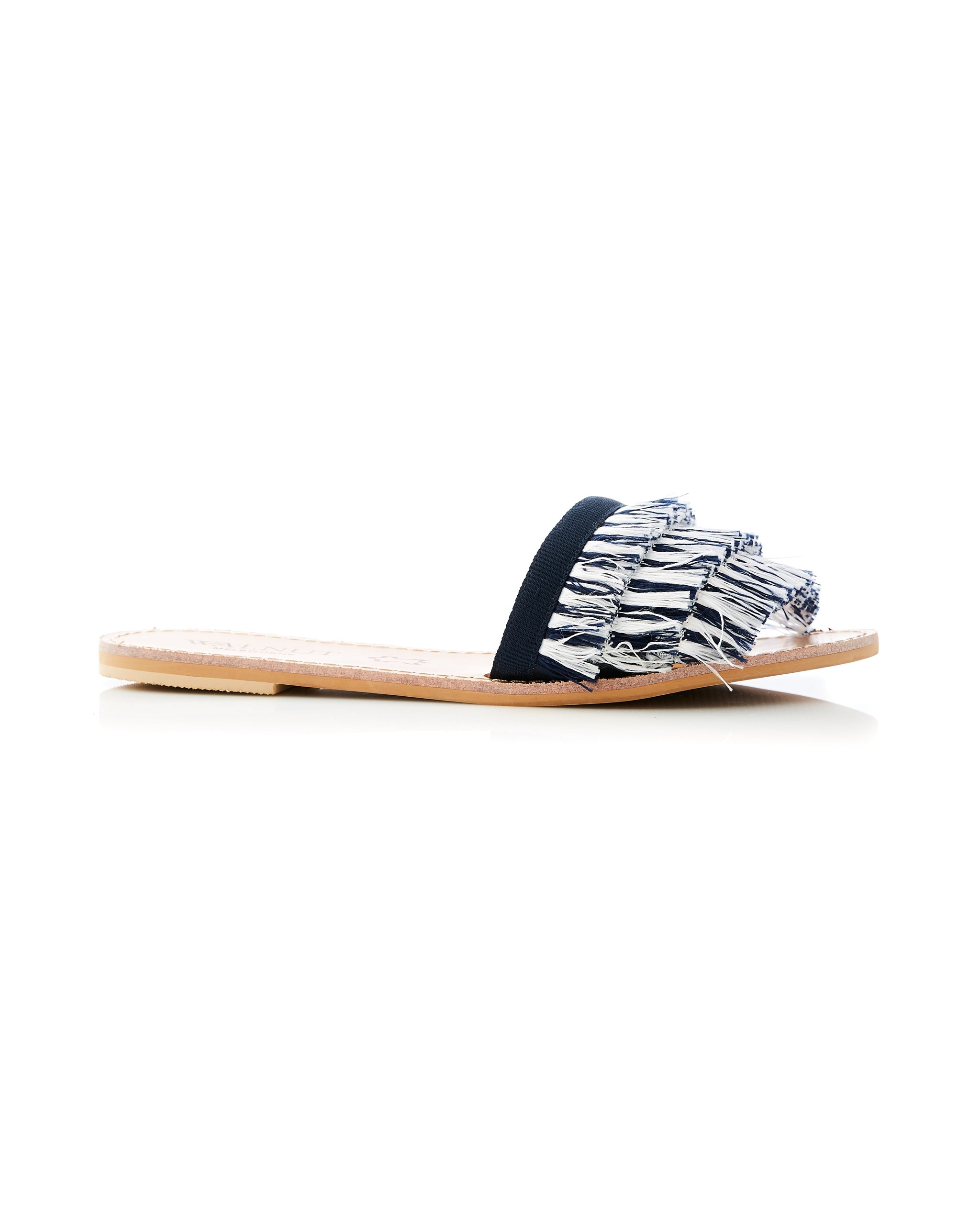 Mykonos Fringed Sandal Slide Side View